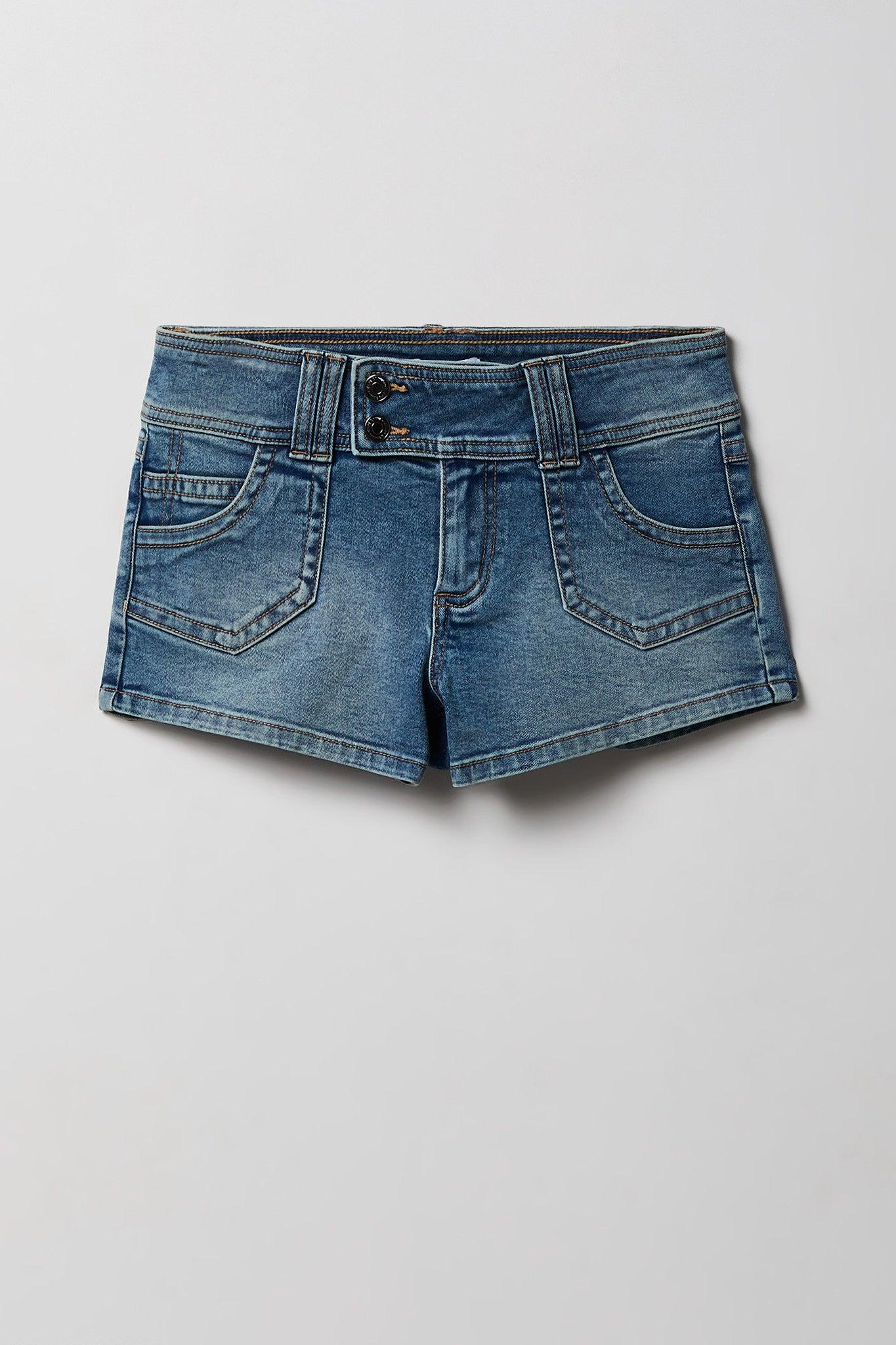 Low Rise Micro Denim Short Female Product Image