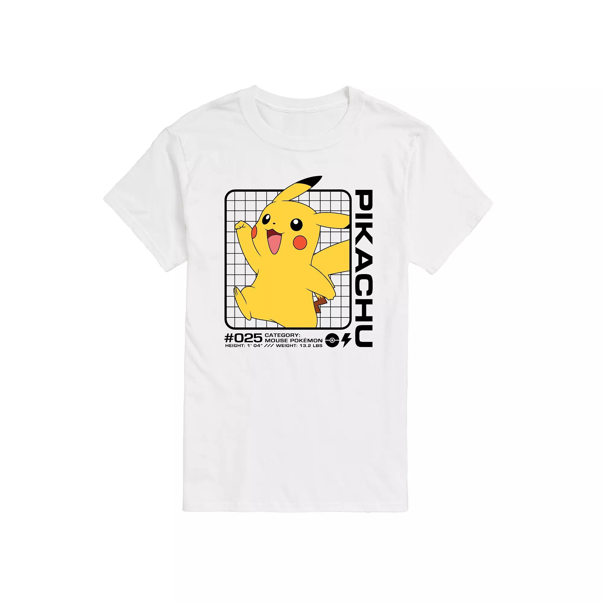 Men's Pokemon Pikachu Stats Graphic Tee,  Product Image