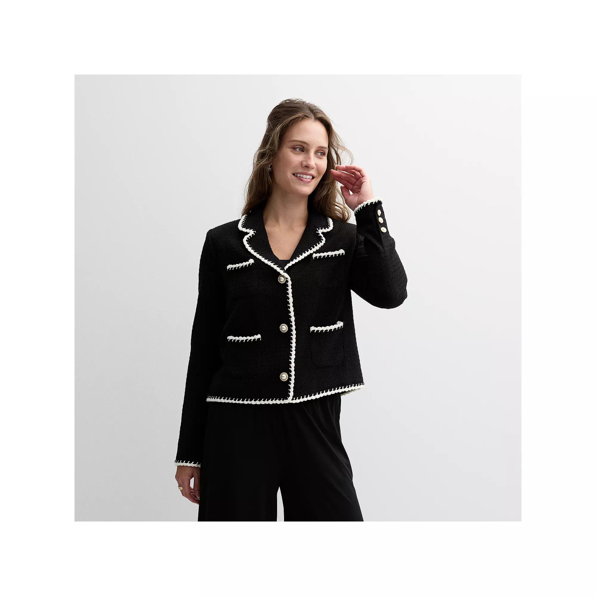 Women's Ellen Tracy Blazer with Braid Trim Detail,  Product Image