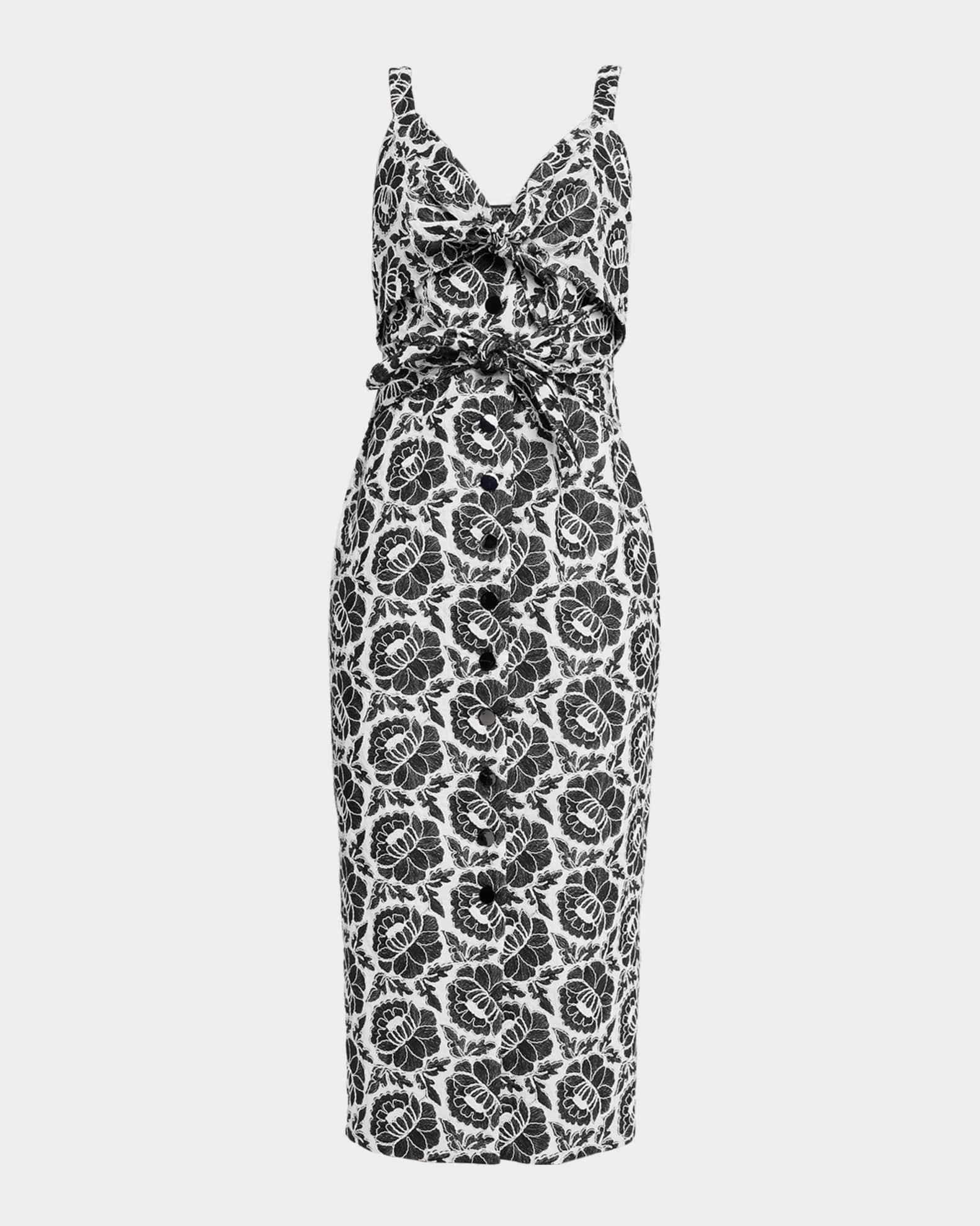 Gia Double Tie-Front Midi Dress Product Image