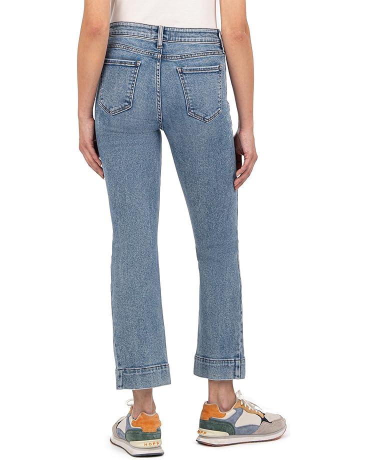 Women's KUT from the Kloth Kelsey High-Rise Ankle Wide Hem Side Bottom Inset In Defend Product Image