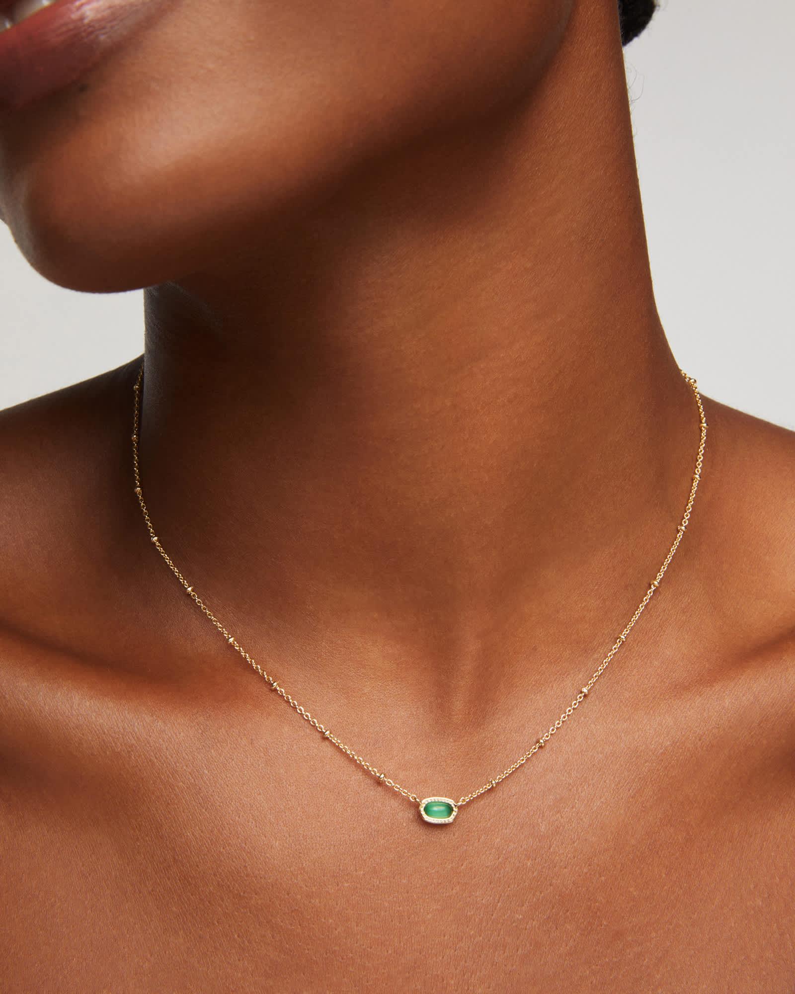 Mini Elisa Gold Satellite Short Pendant Necklace Product Image