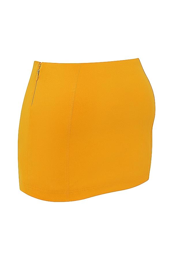 Nisha  tangerine sculpting mini skirt Product Image
