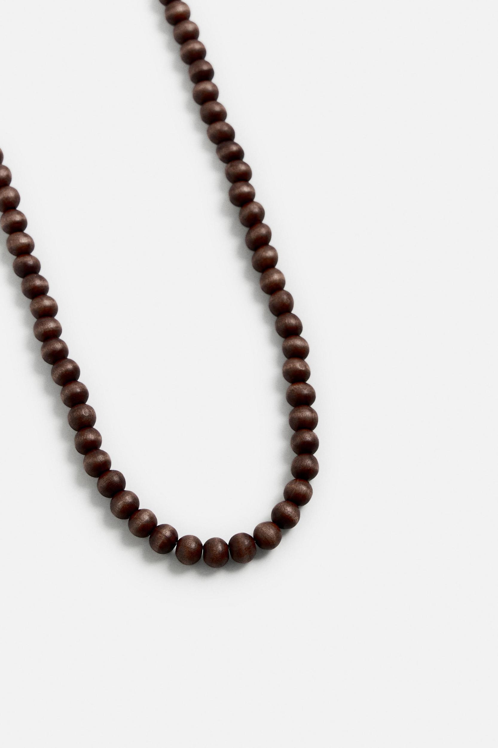 WOOD BEAD NECKLACE Product Image