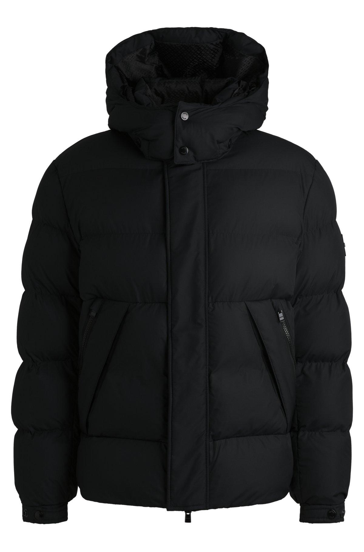 Water-repellent puffer jacket with detachable hood Product Image