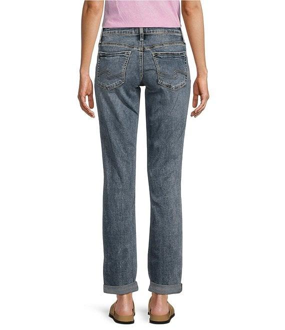 Silver Jeans Co. Mid Rise Luxe Stretch Rolled Cuff Boyfriend Jeans Product Image