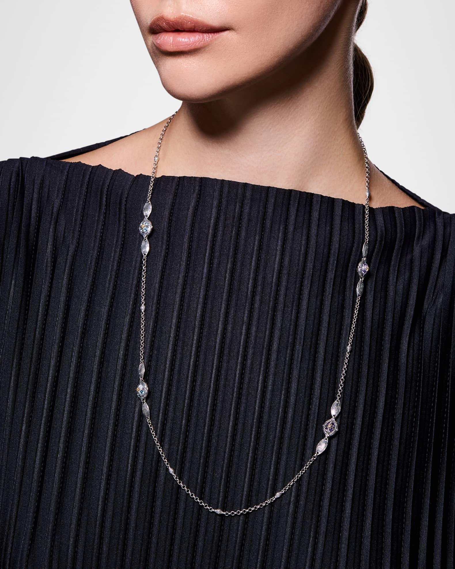 Kyma Amethyst and Swiss Blue Topaz Necklace Product Image