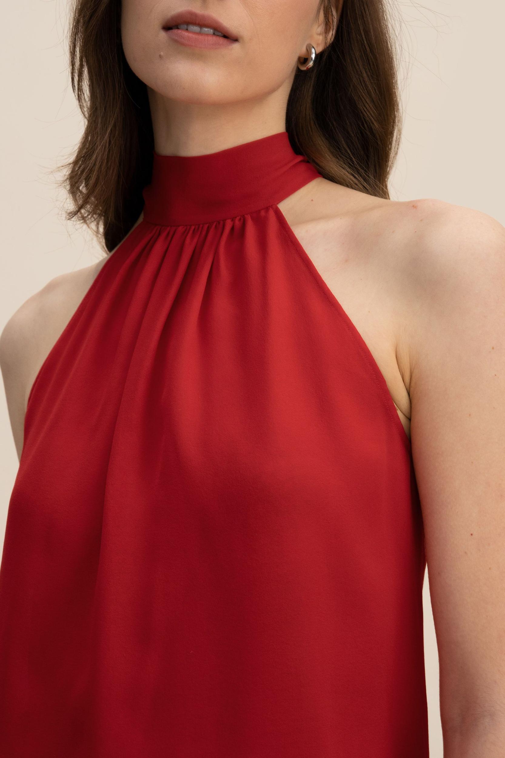 LILYSILK Silk Blouse Women Halter Neck Lily White 4 Product Image