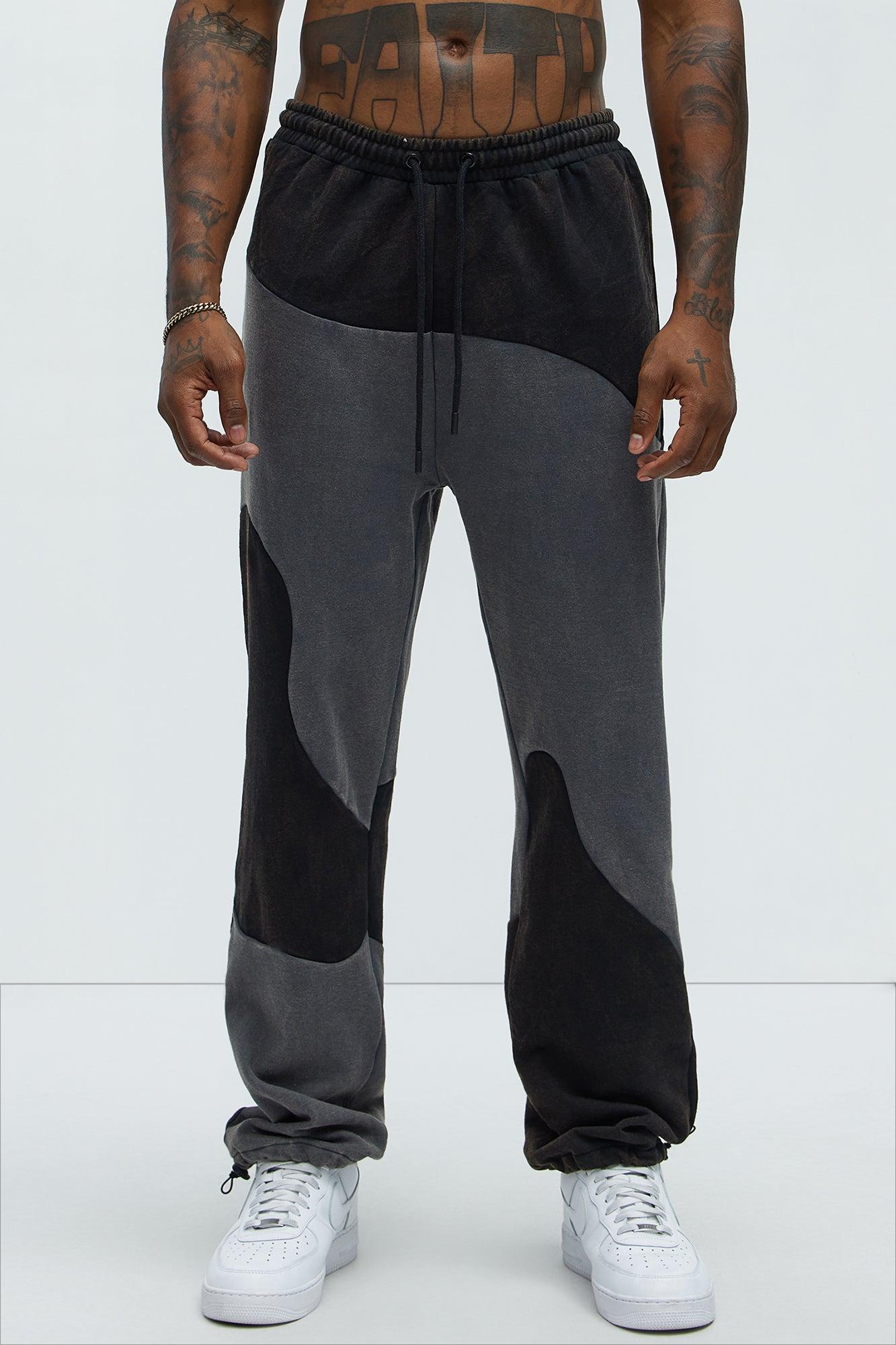 Washed Abstract Jogger - Black Product Image