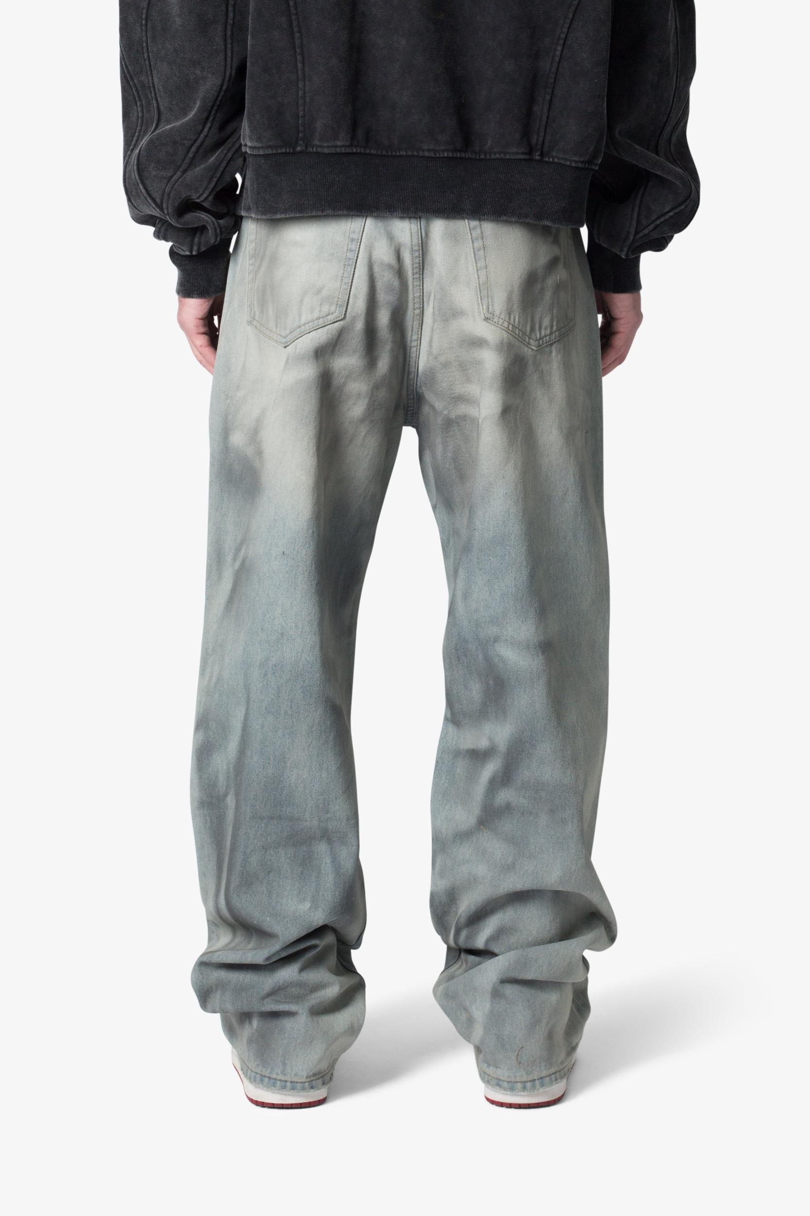 Ultra Baggy Oil Stain Denim - Vintage Blue Product Image
