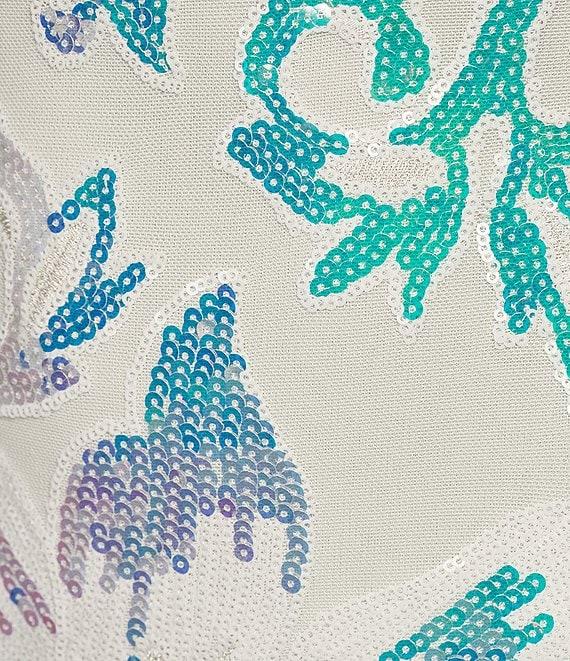 B. Darlin Scoop Neckline Spaghetti Strap Placement Sequin Bodycon Dress Product Image