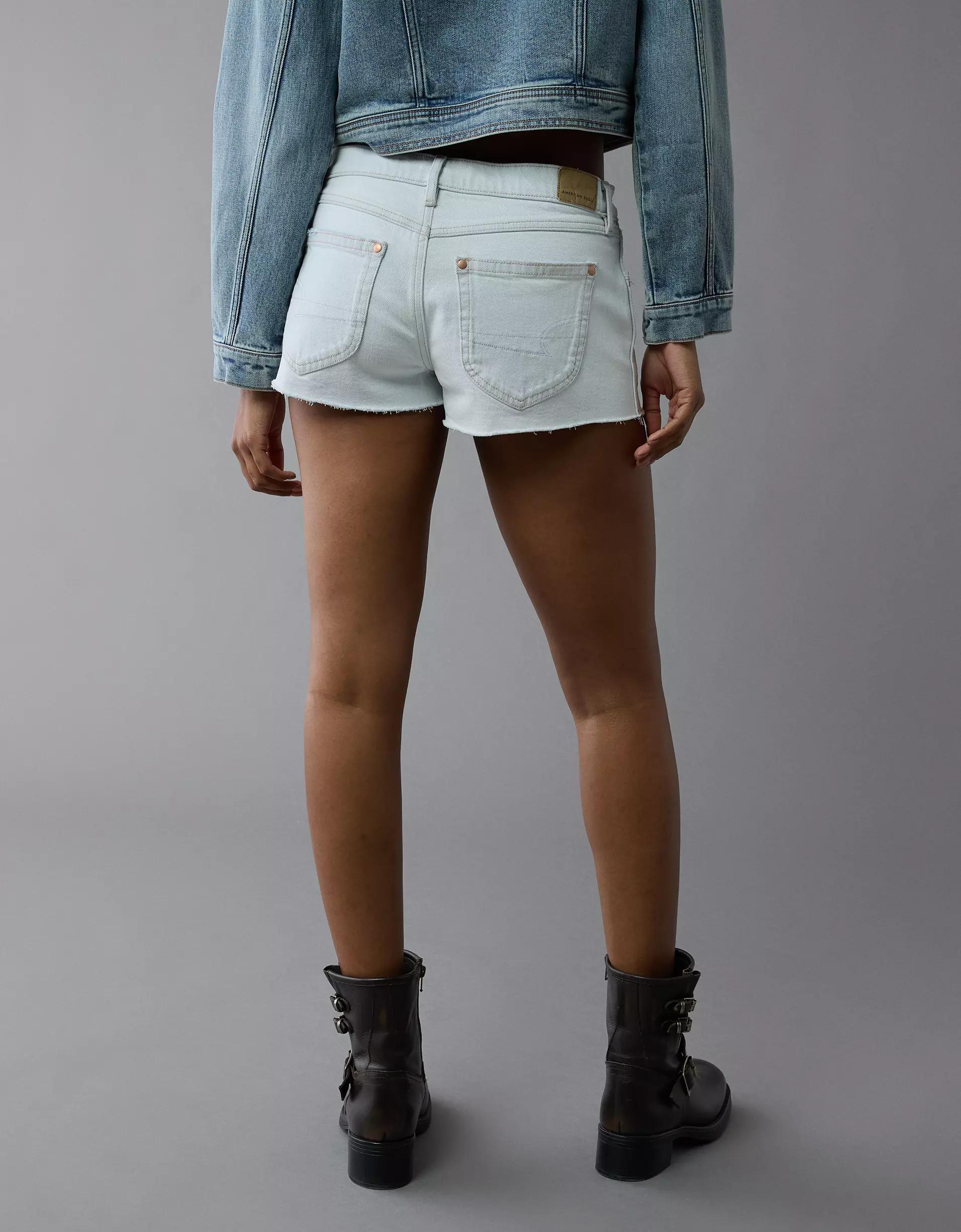 AE Stretch Super Low-Rise Denim Perfect Shortie Product Image