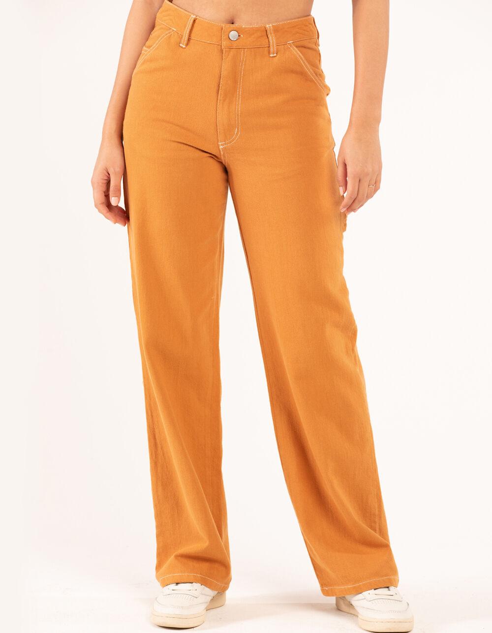RSQ Womens High Rise Relaxed Carpenter Pants - SADDLE Product Image
