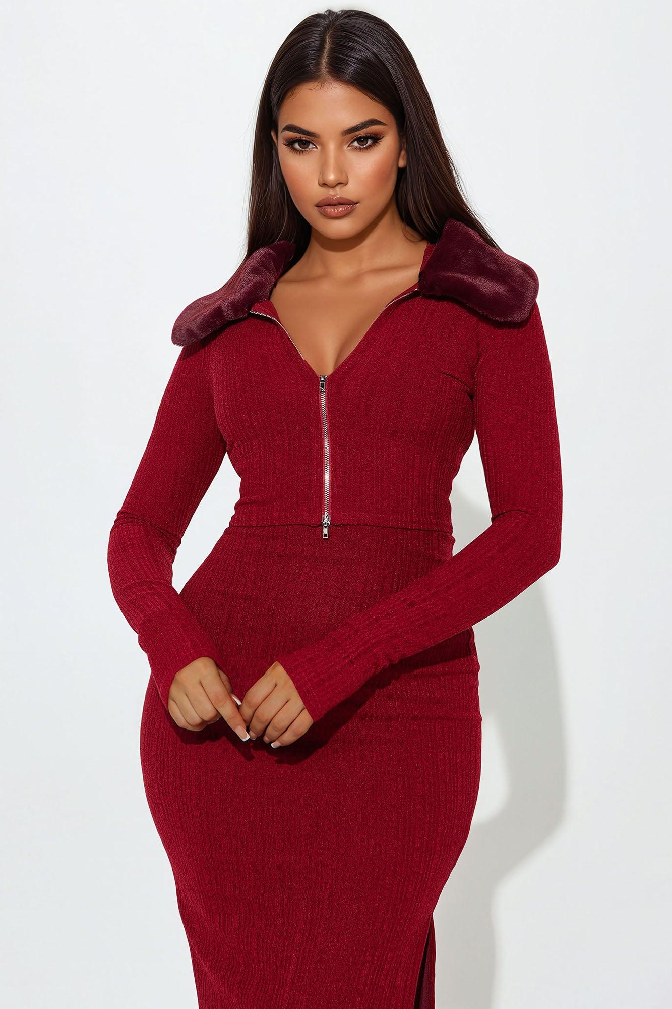 Sophie 2 Piece Maxi Dress Set - Wine Product Image