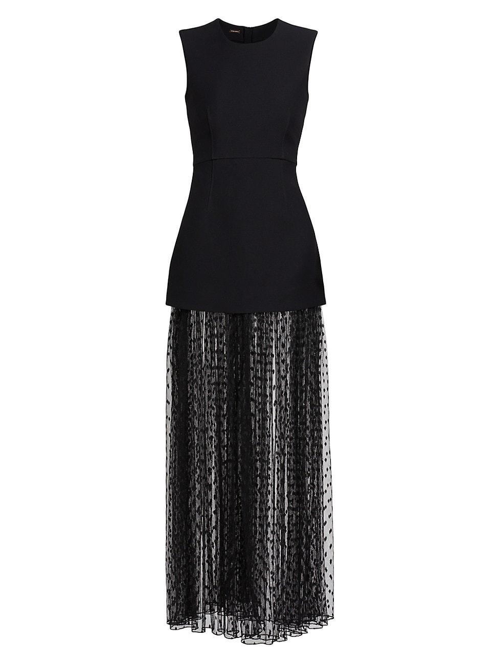 Womens Layered Peplum Silk-Blend Dress Product Image