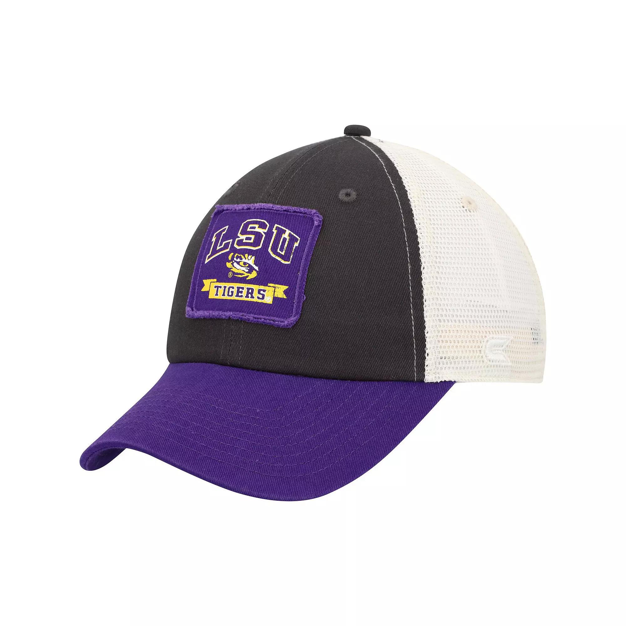 Men's Colosseum  Charcoal LSU Tigers Objection Snapback Hat Product Image