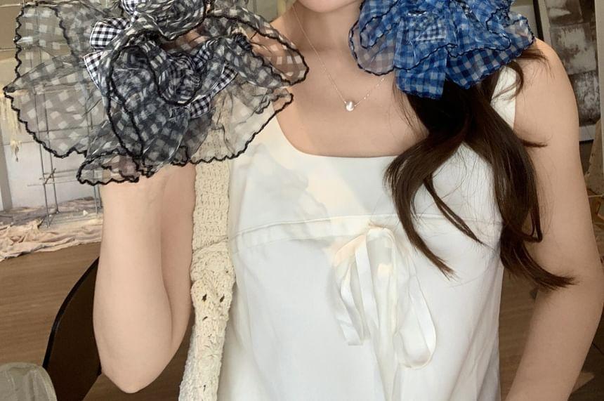 Gingham Mesh Scrunchie Product Image