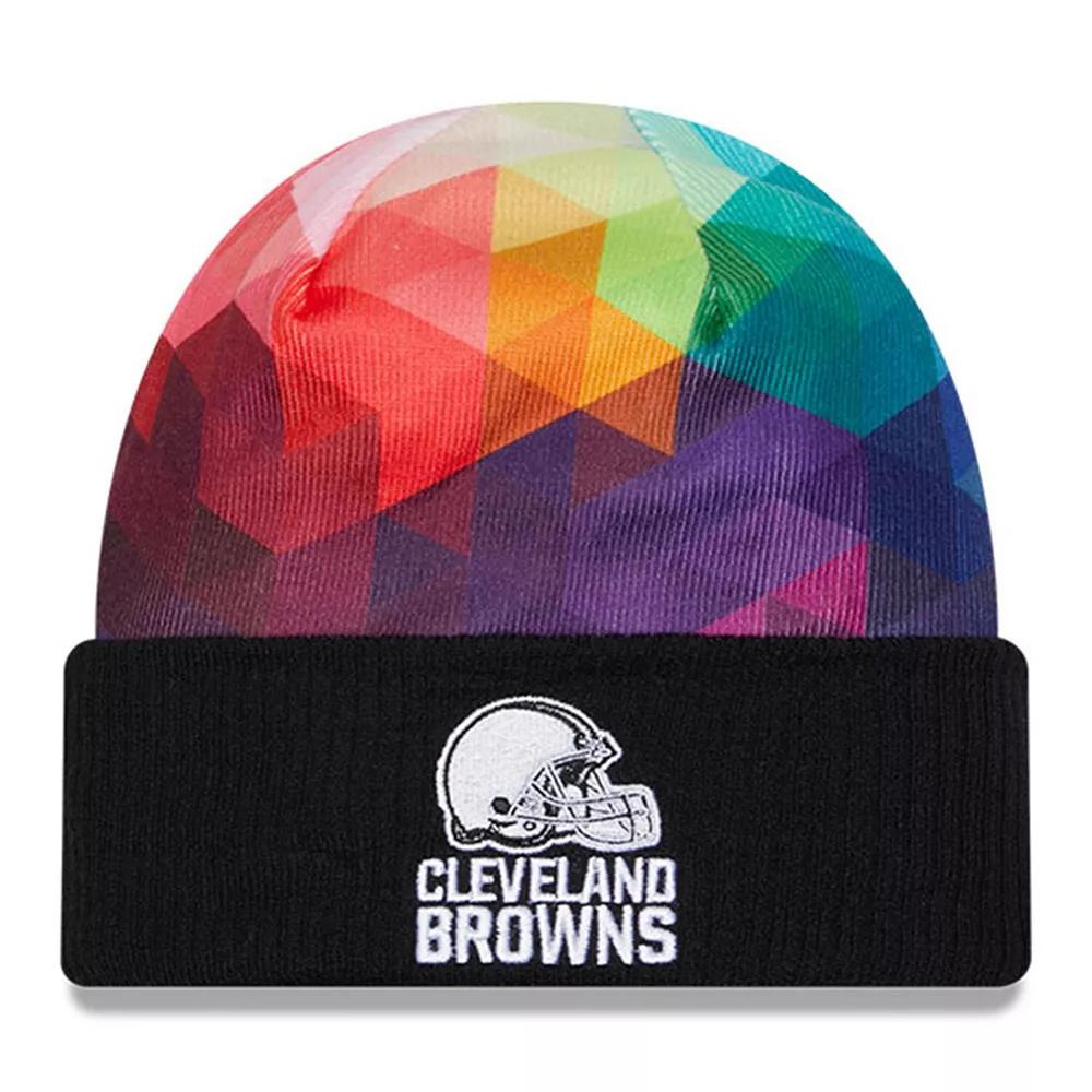 Men's New Era  Black Cleveland Browns 2023 NFL Crucial Catch Cuffed Knit Hat Product Image