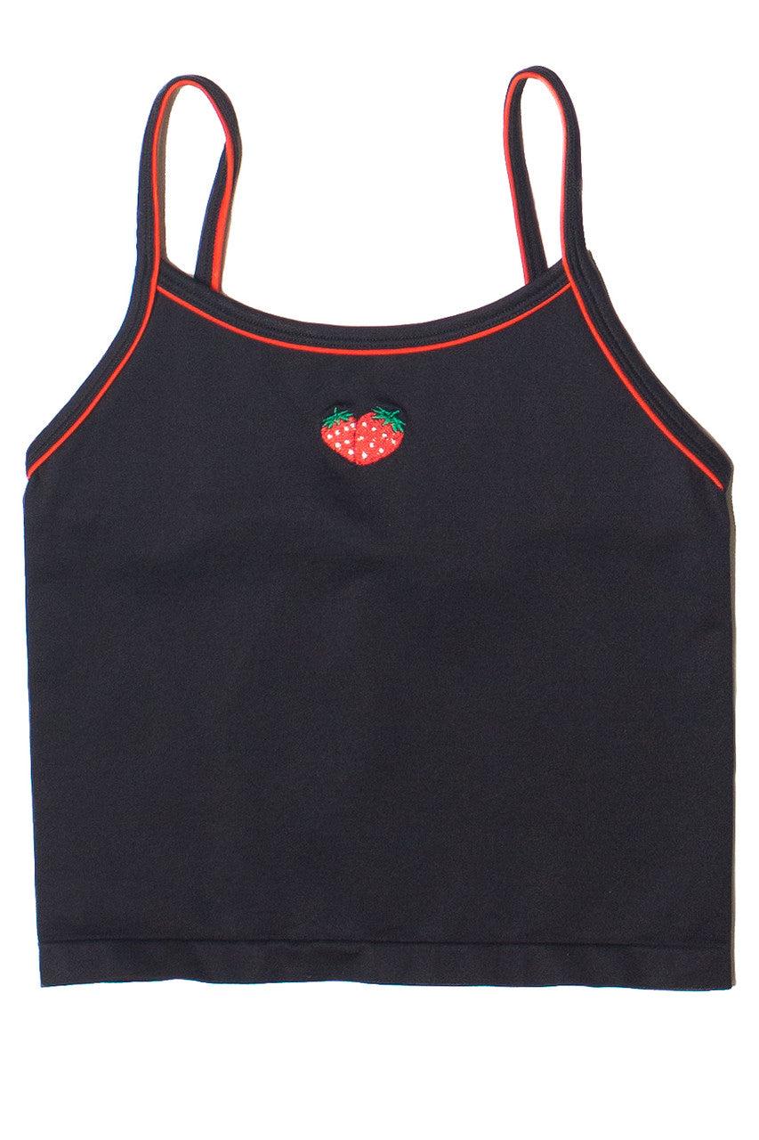 Embroidered Fruit Seamless Tank Top Product Image