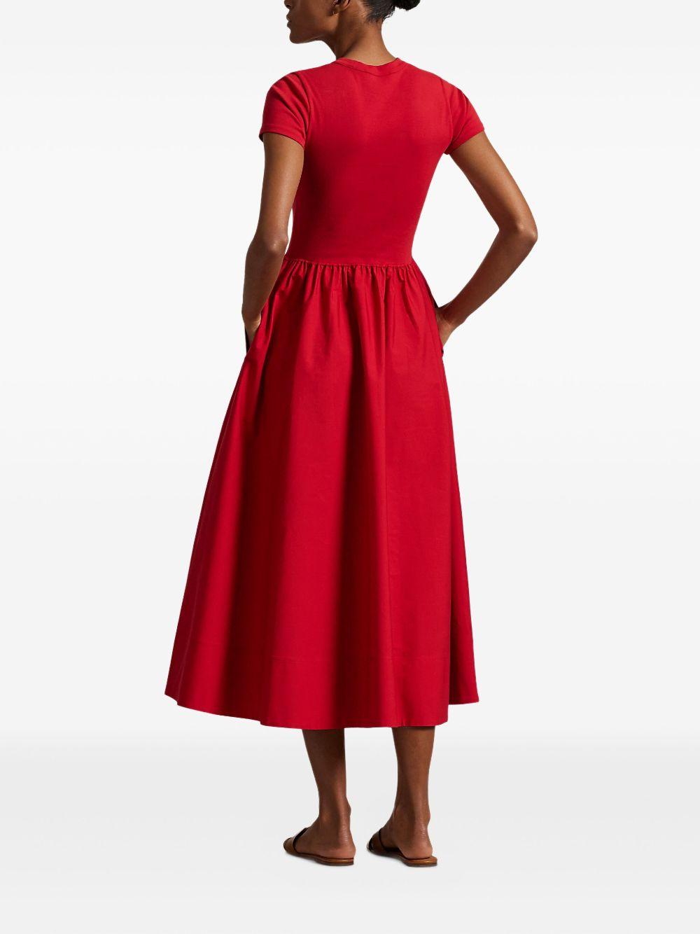 cotton crew neck dress Product Image