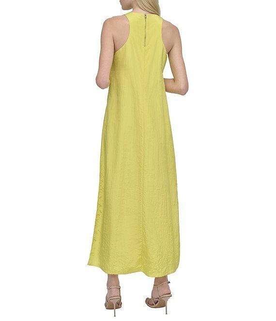 DKNY by Donna Karan Crew Neck Sleeveless Shift Midi Dress Product Image