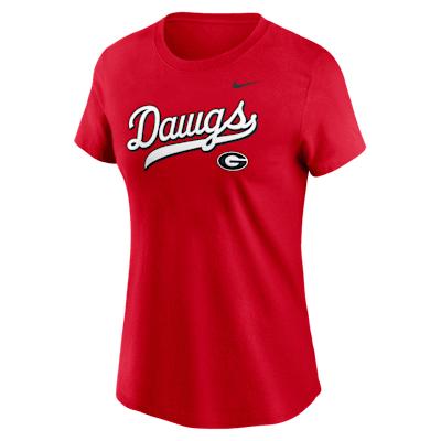 Georgia Athletic Prep Arch Local Script Nike Womens College T-Shirt | NKAF65NNGB-XFN Product Image