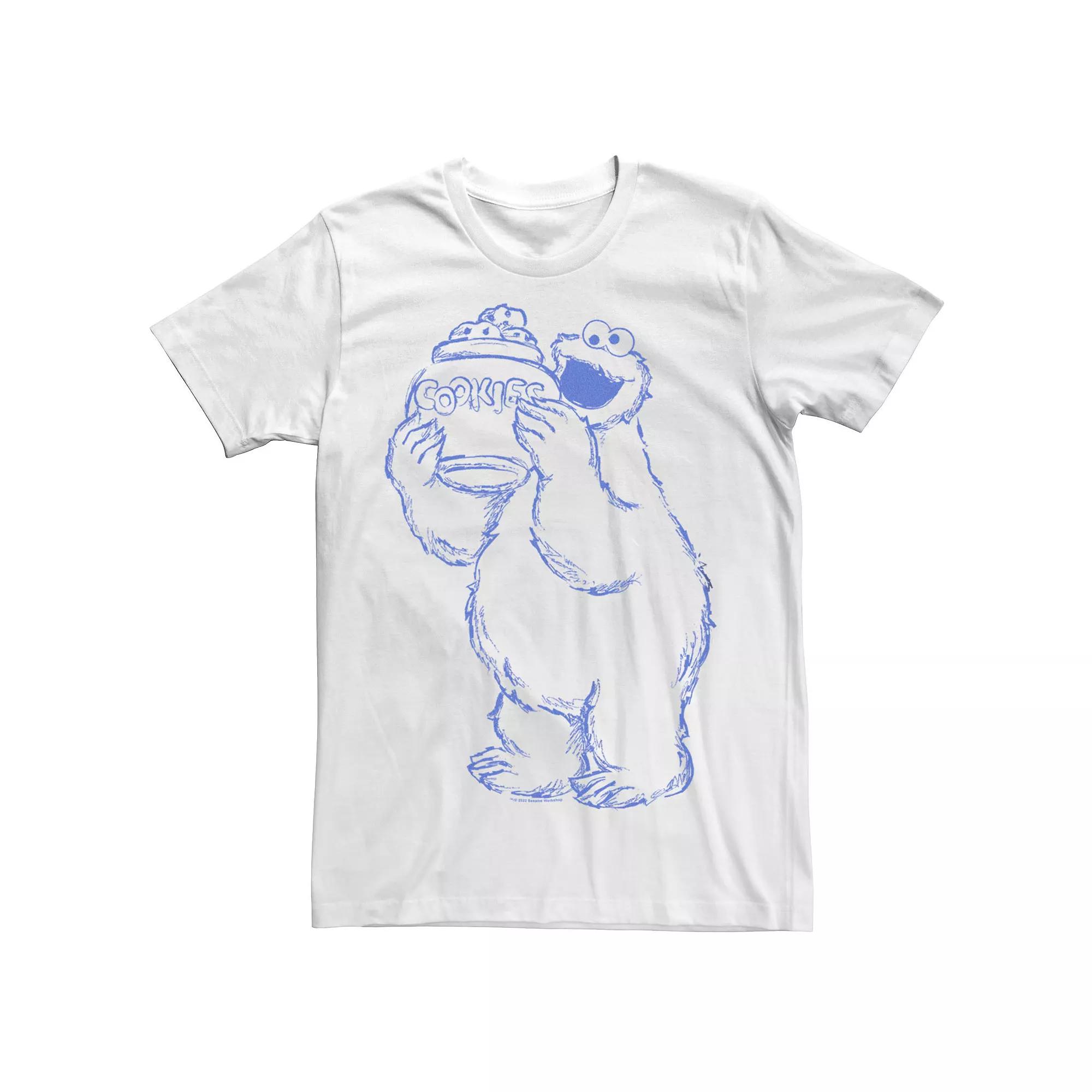 Big & Tall Sesame Street Cookie Monster Jar Tee, Men's,  Product Image