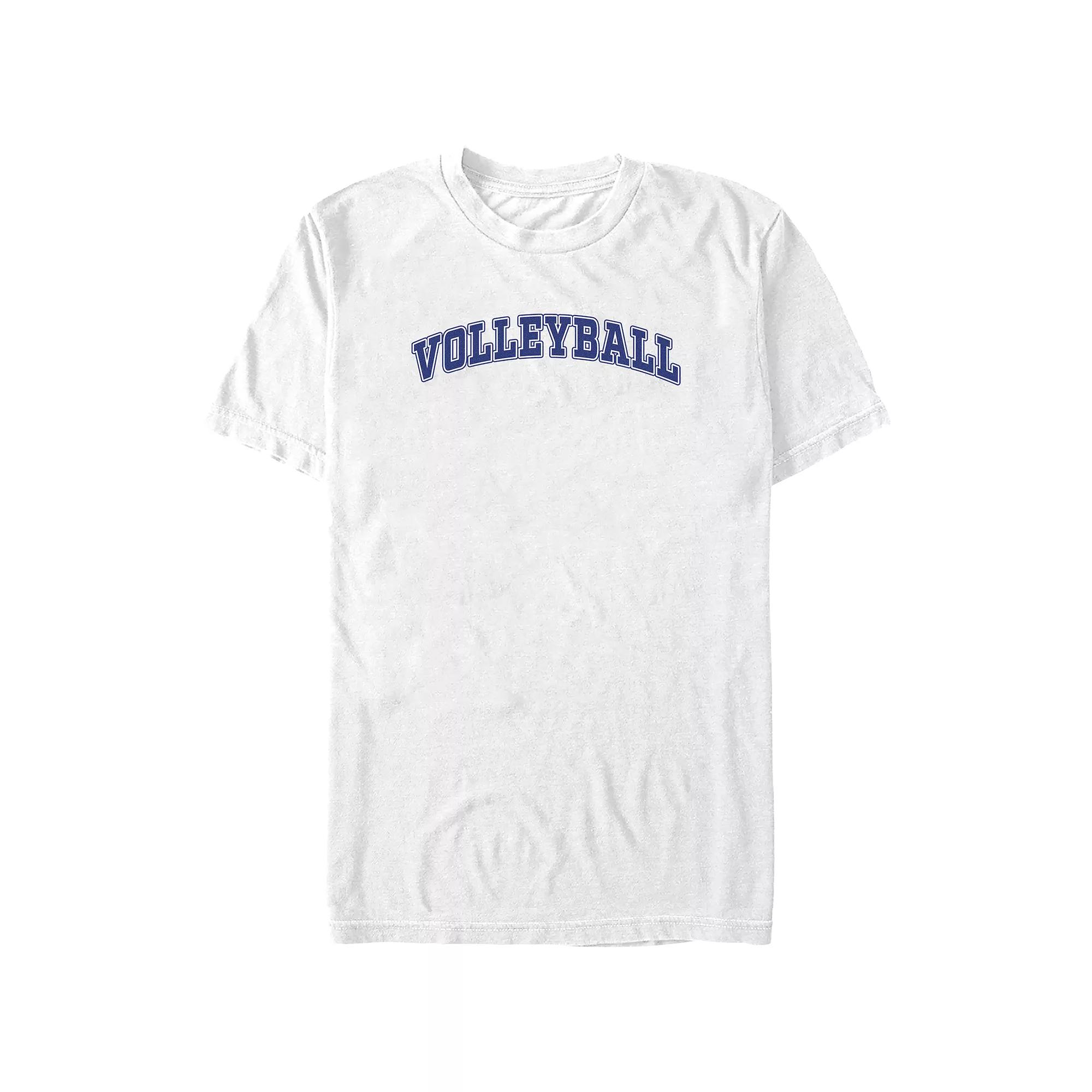 Big & Tall Volleyball Graphic Tee, Men's, Size: XL Tall, White Product Image