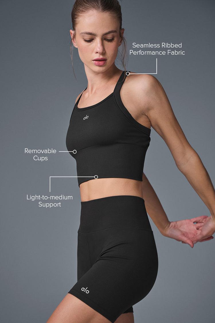 ALO | Seamless Ribbed Favorite Bra Tank Top Size: XS Product Image