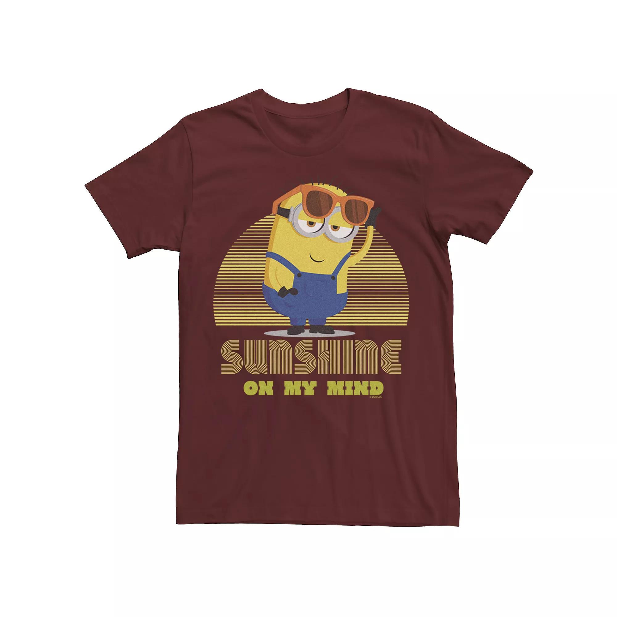 Men's Minions 2 Sunshine On My Mind Portrait Tee, Size: Small, Red Product Image