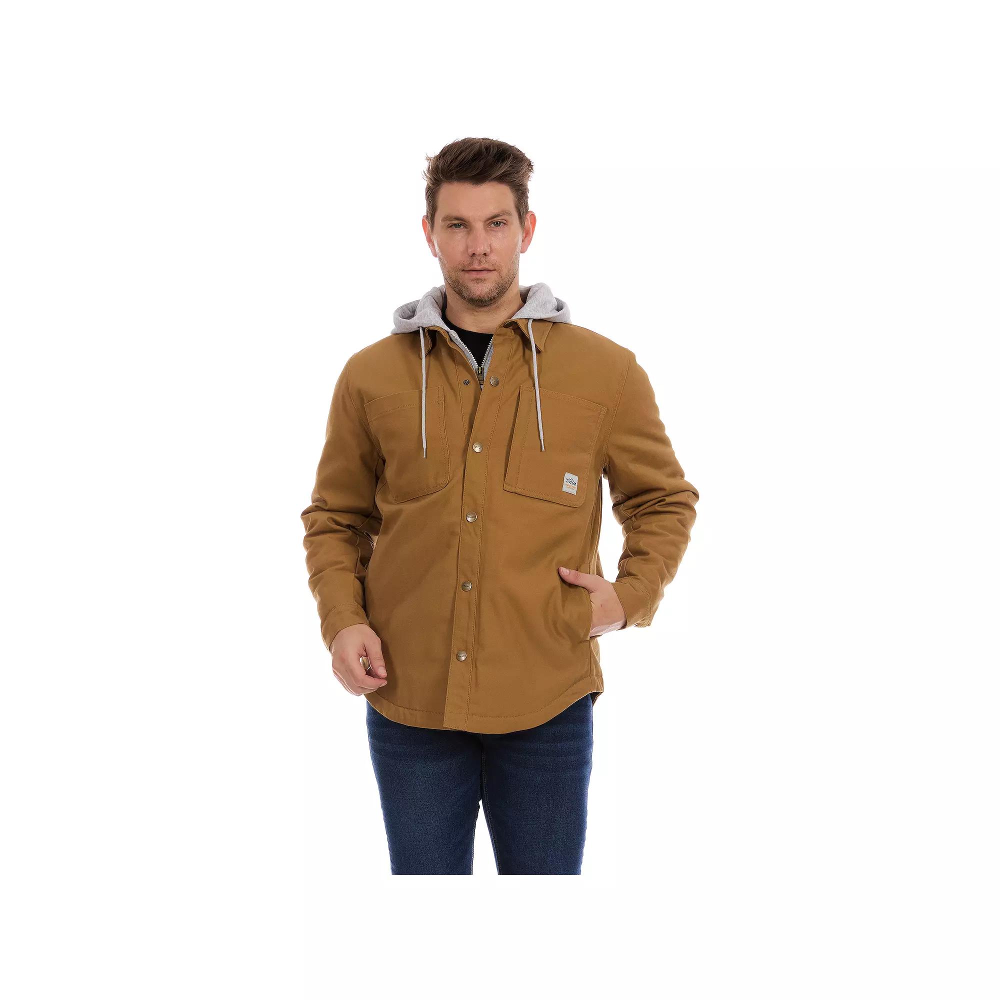 Men's Bass Creek Outfitters® Duck Canvas Hooded Shirt Jacket, Size: XL, Wheat Product Image