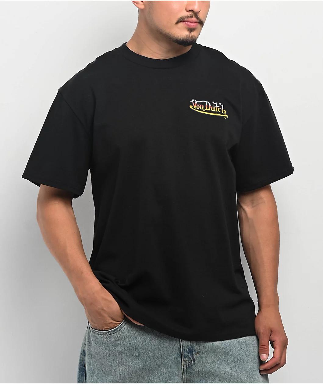 Von Dutch Moto Flying Black T-Shirt Product Image