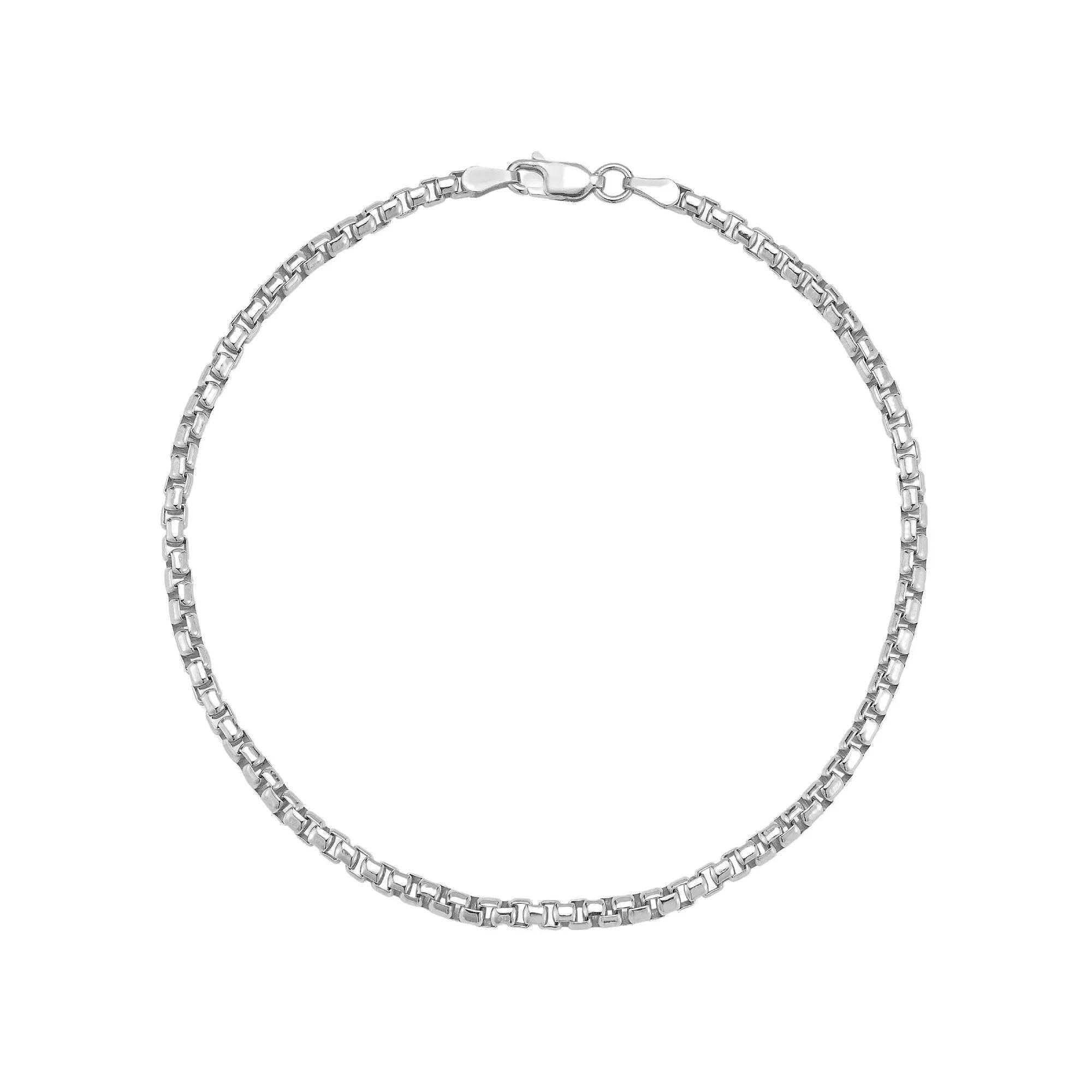 Men's Menster Sterling Silver 3 mm Box Bracelet, Size: 9" Product Image