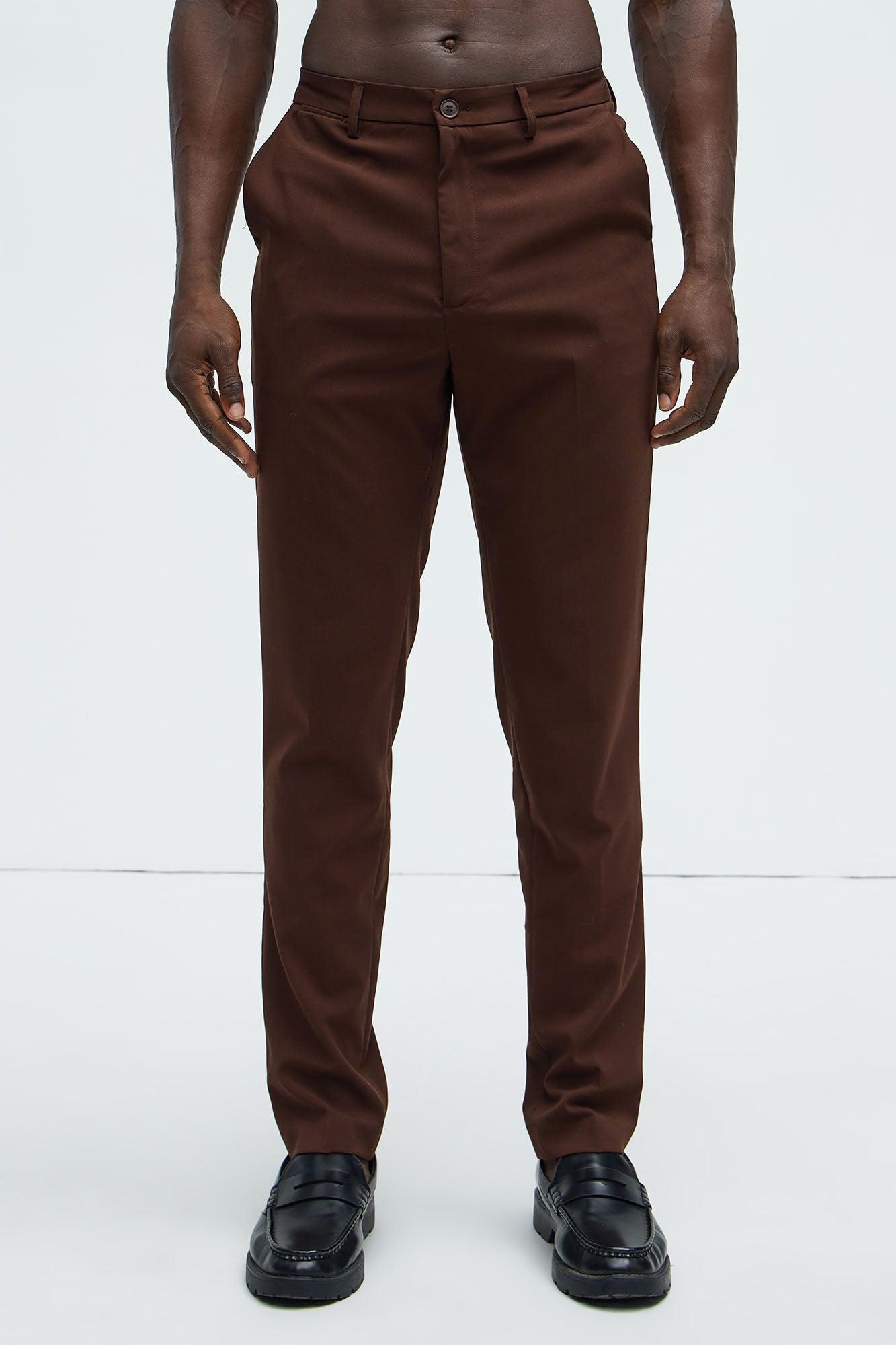 The Modern Stretch Slim Trouser - Brown Product Image