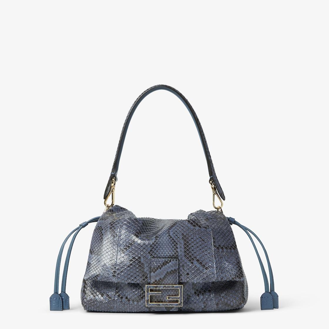 Mamma Baguette MediumBlue python bag Product Image