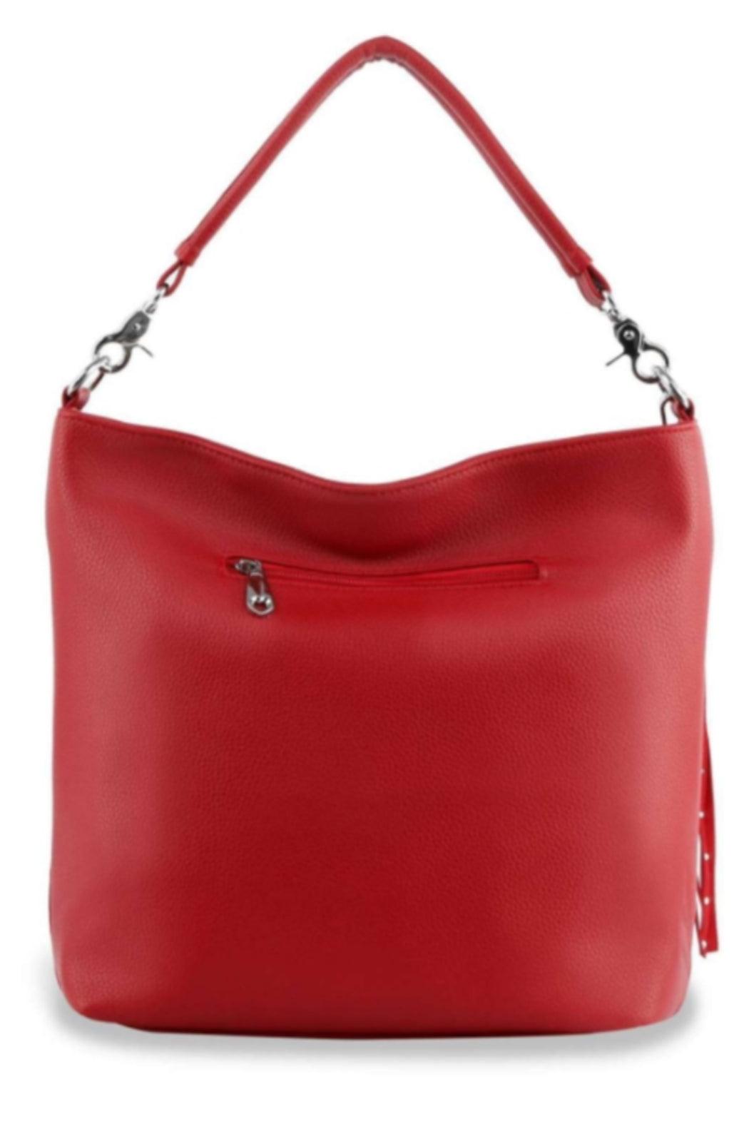 Rhinestone Floral Design Hobo in Red Product Image