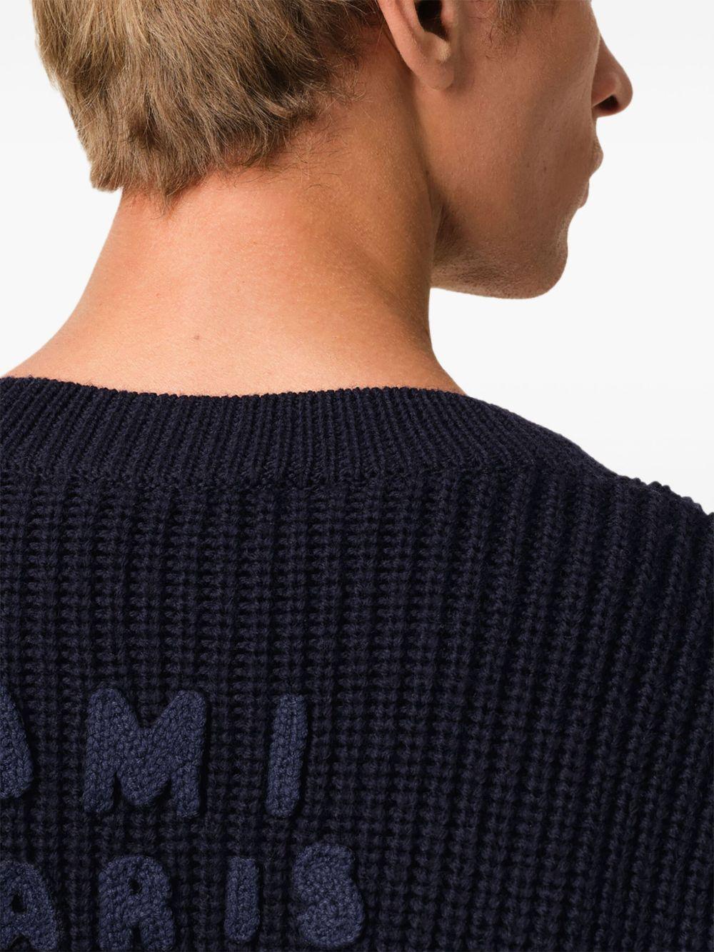 ribbed V-neck sweater Product Image