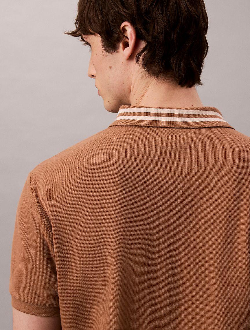 Monogram Logo Pique Tipped Classic Polo Shirt Product Image