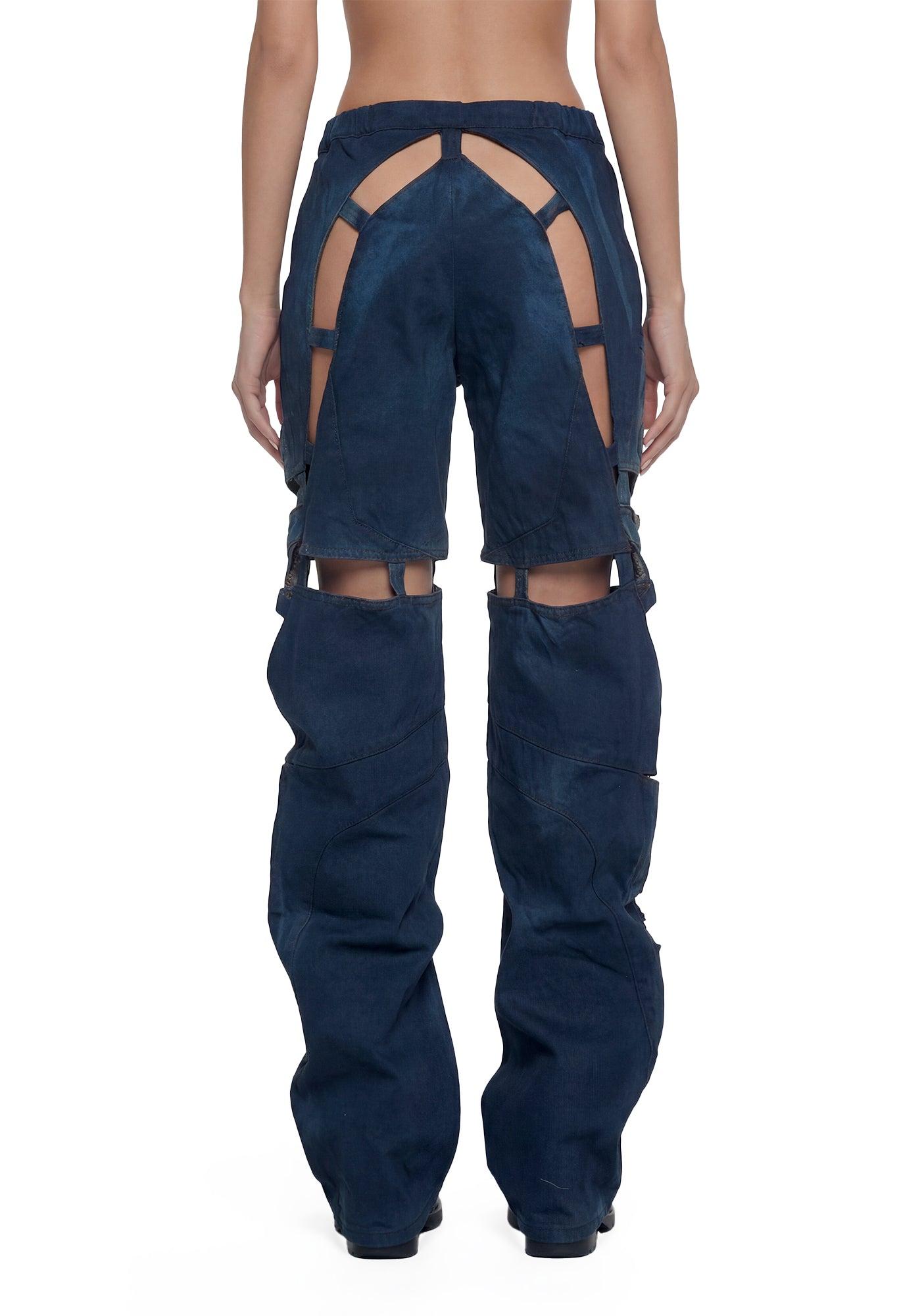 Moto Denim Floating Pants Product Image