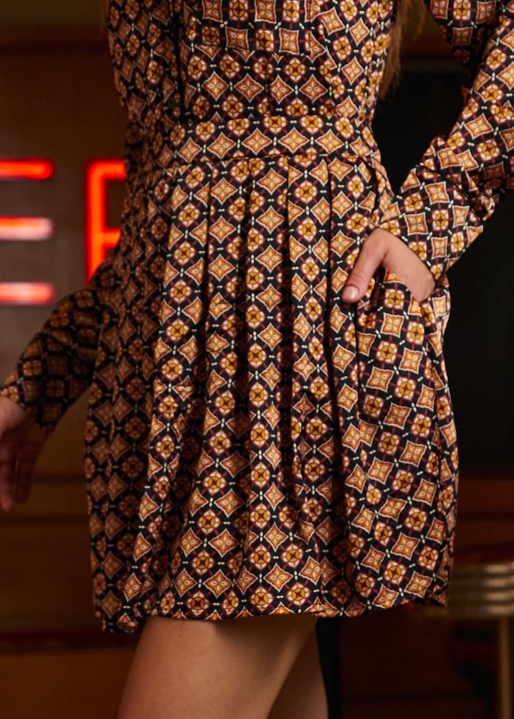 Playful Past Long Sleeve Blouse Product Image