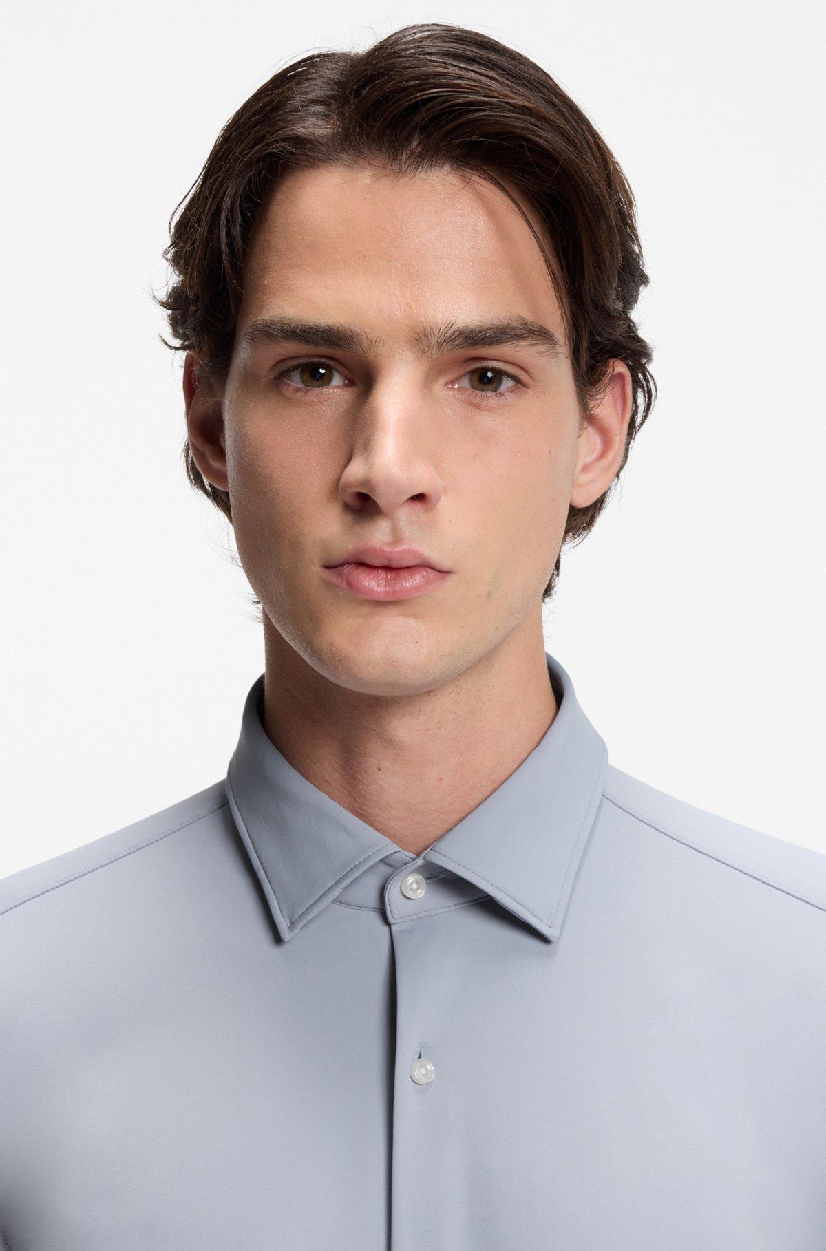 Slim-fit shirt in performance-stretch jersey Product Image