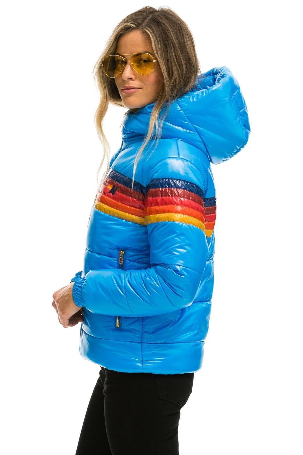 5 STRIPE TREKKER JACKET - GLOSSY BLUE Female Product Image