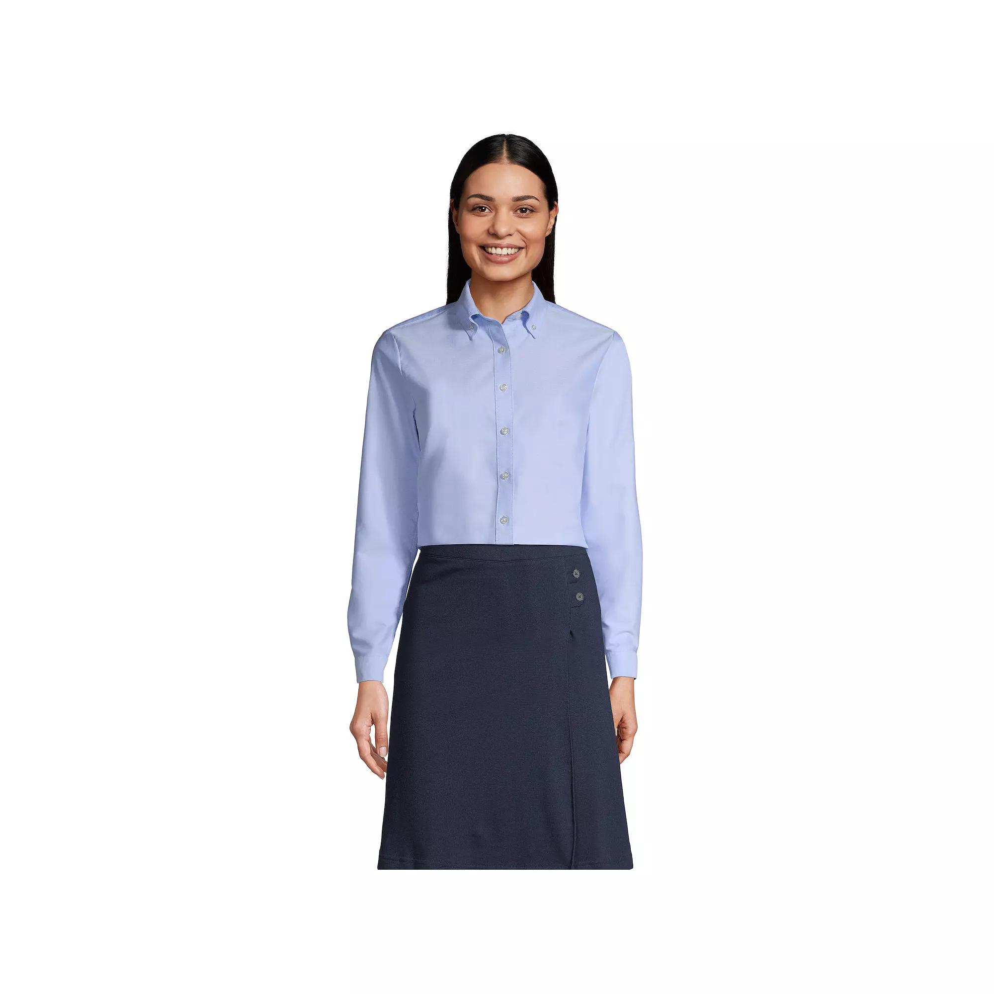 Women's Lands' End Long Sleeve Oxford Dress Shirt,  Product Image