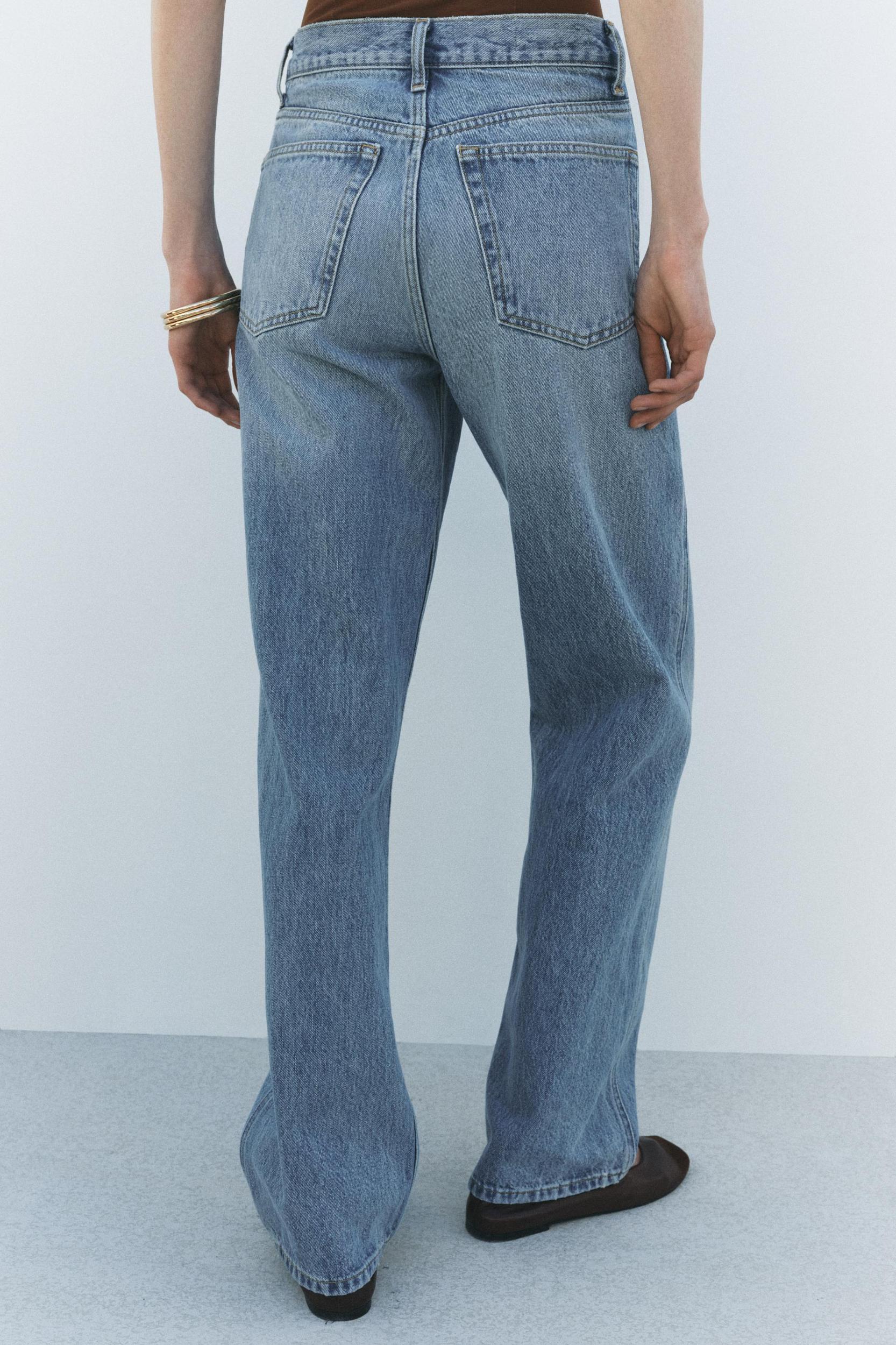 STRAIGHT CUT HIGH WAIST JEANS ZW COLLECTION Product Image