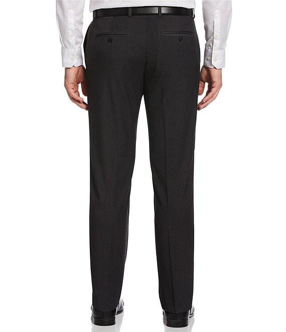 Perry Ellis Non-Iron Solid Stretch Suit Separates Flat-Front Dress Pants Product Image