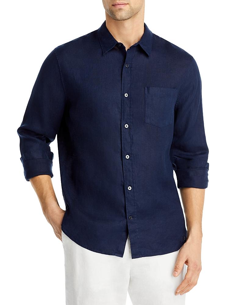 Vince Solid Linen Button Down Shirt Product Image