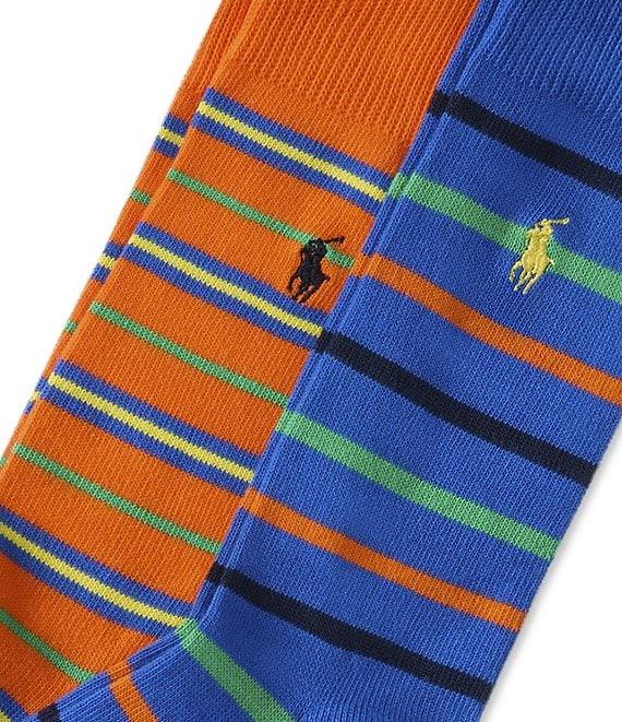 Polo Ralph Lauren Bright Repp Stripe Dress Socks 2-Pack Product Image