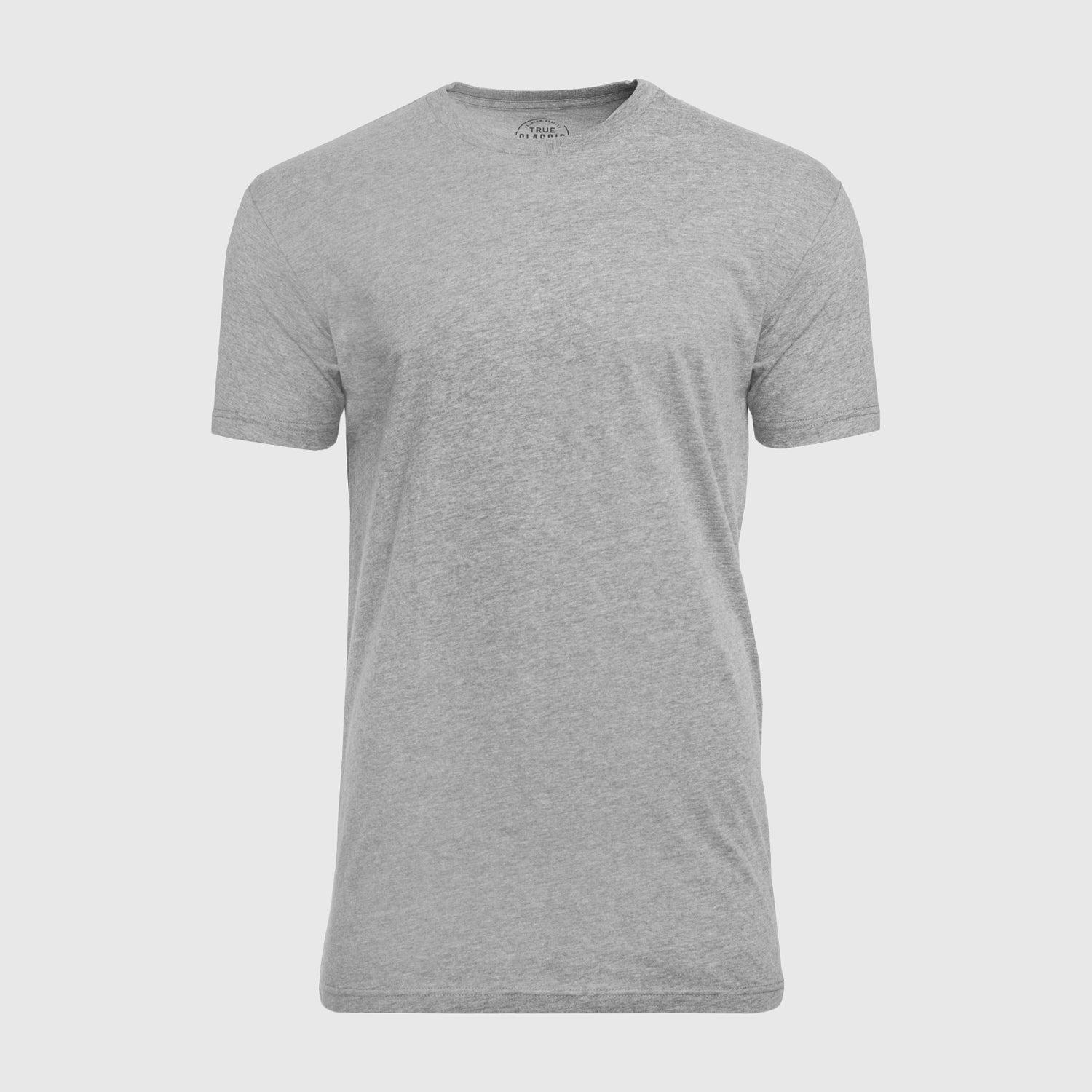 Heather Gray Tall Round Hem Crew Neck T-Shirt Product Image
