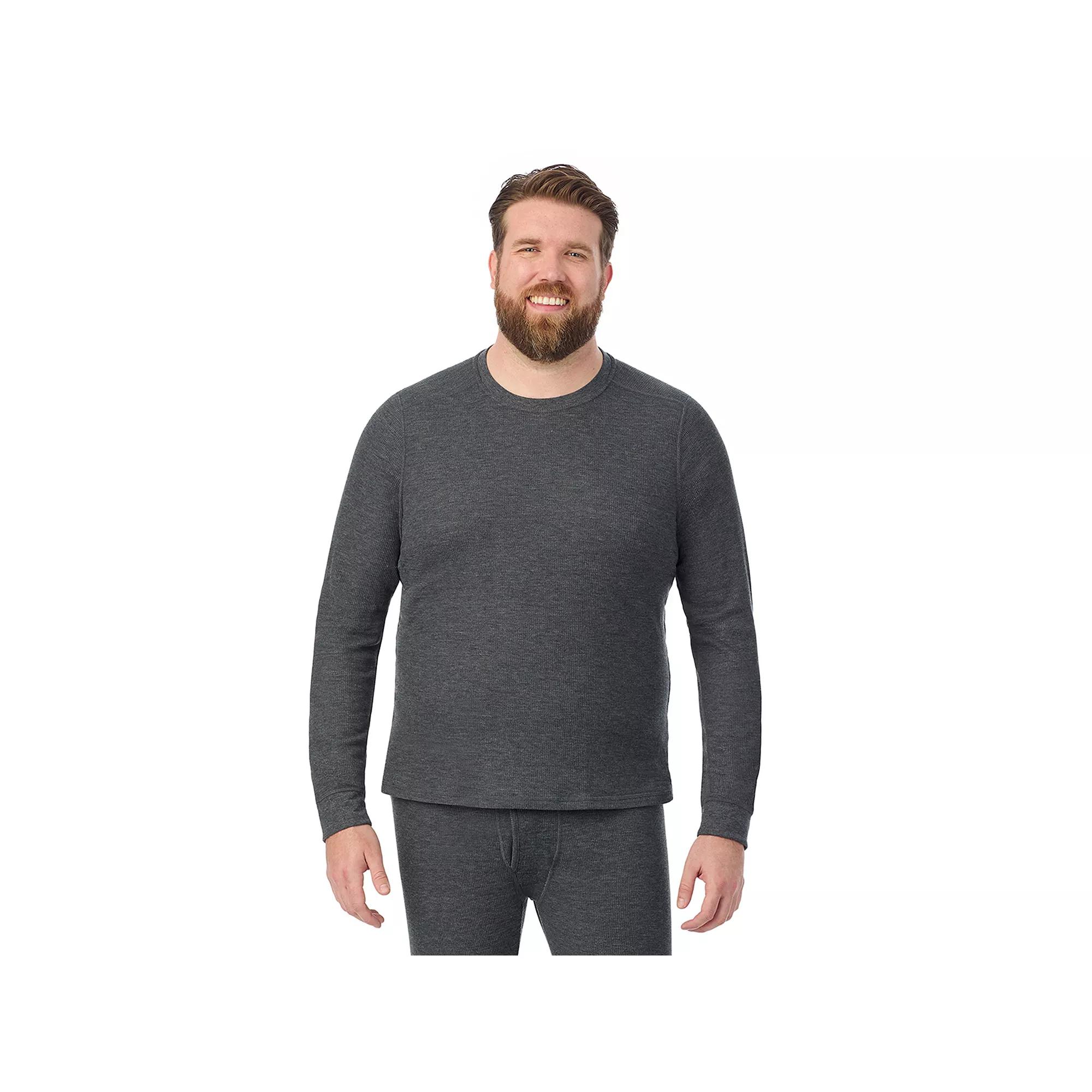 Big & Tall Cuddl Duds® Midweight Waffle Thermal Performance Base Layer Crew Top, Men's,  Product Image
