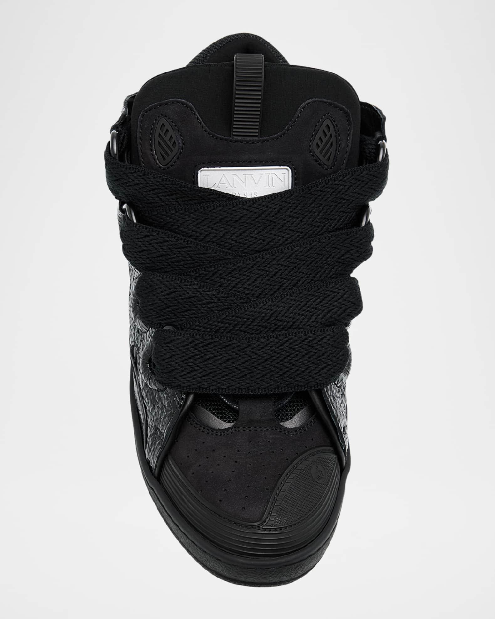 Men's Leather and Suede Curb Sneakers Product Image